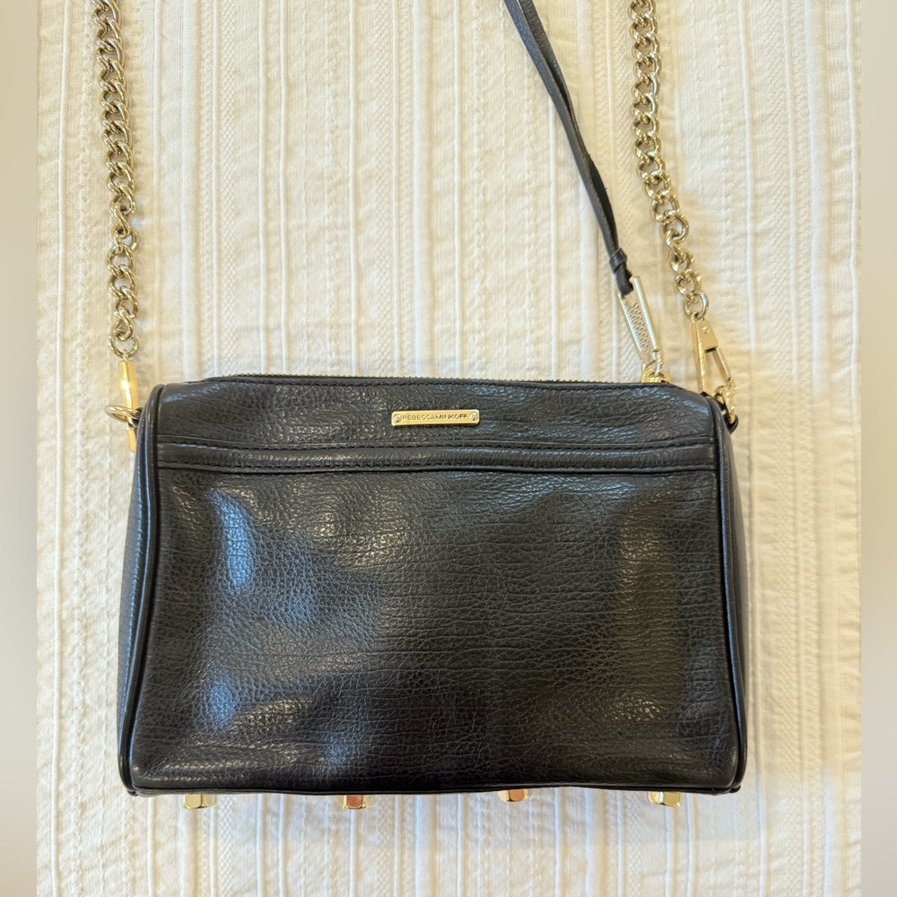 Rebecca Minkoff Mini Mac Crossbody Chain Handbag in Crimson - Picture 7 of 10
